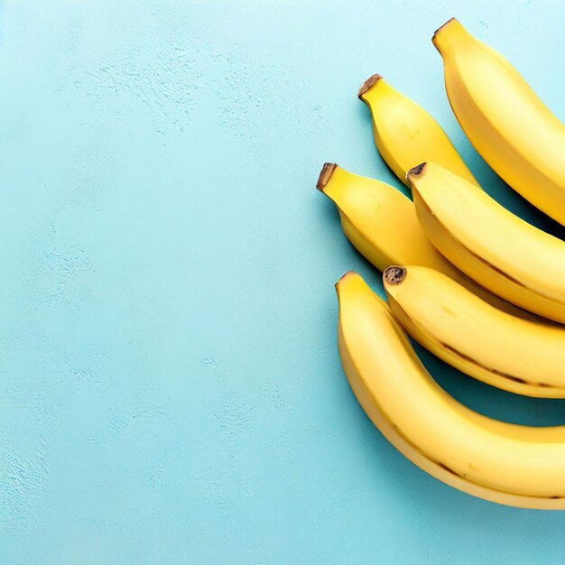 Tasty banana on a table copy space