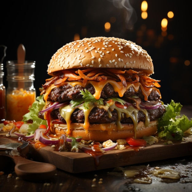 tasty and big burger menu