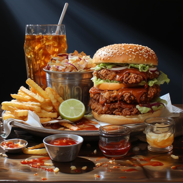 tasty and big burger menu