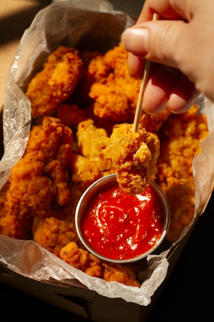 写真 おいしい骨なしチキン トップ ビュー