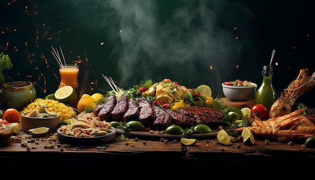 tasty Brazilian food advertisement photoshoot