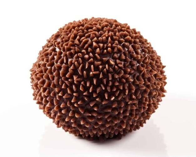 격리된 흰색 배경을 가진 맛있는 Brigadeiro 브라질 음식 접시