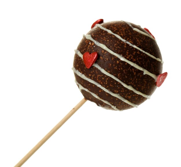 Tasty cake pop, isolated on white