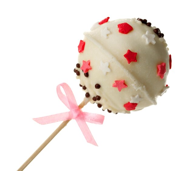 Tasty cake pop, isolated on white