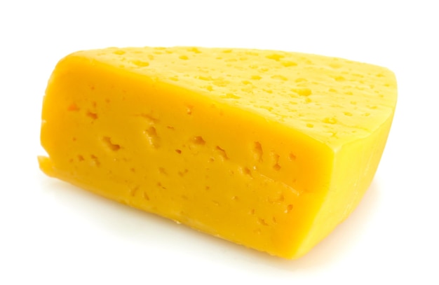 tasty cheese isolated on white