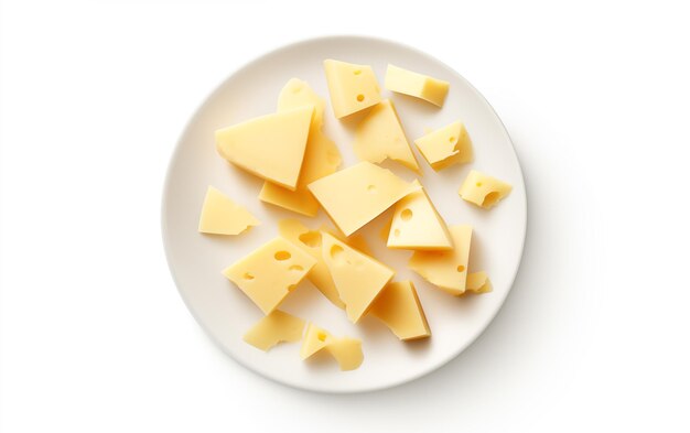 白い背景に隔離された美味しいチーズの塊