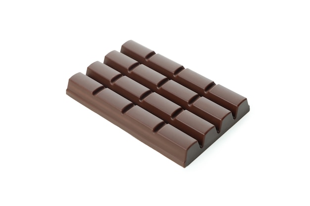 Вкусная плитка шоколада, изолированные на белом фоне