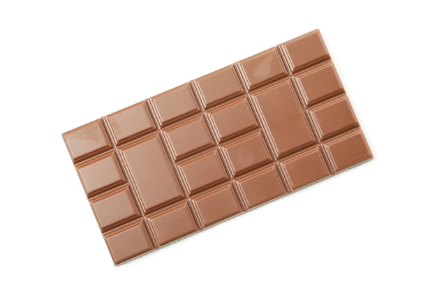 Tasty chocolate bar isolated on white