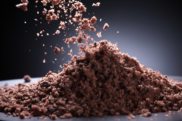 Tasty chocolate and cocoa crumbs