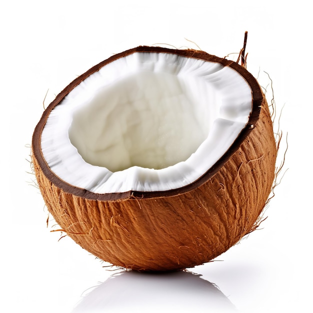 Tasty coconut isolated on white background