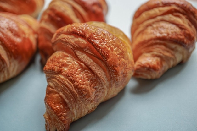 tasty croissant for breakfast, french food