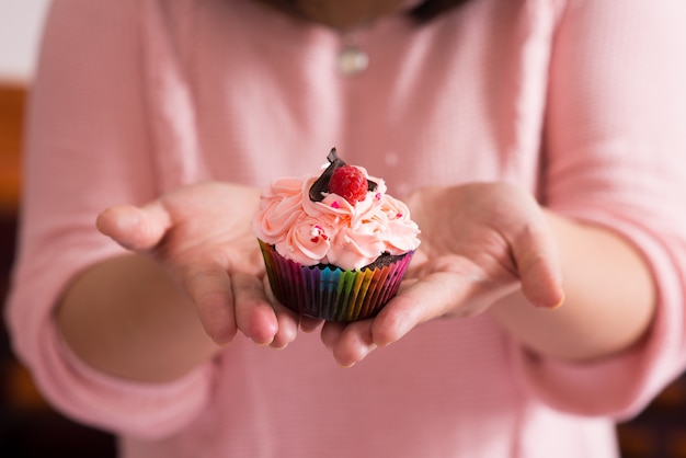 Photo tasty cupcake