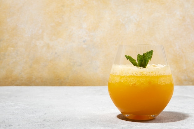 tasty daiquiri cocktail with mint leaf