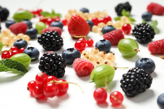 Tasty and delicious summer food berries healthy food concept