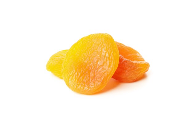 Tasty dried apricot isolated on white background