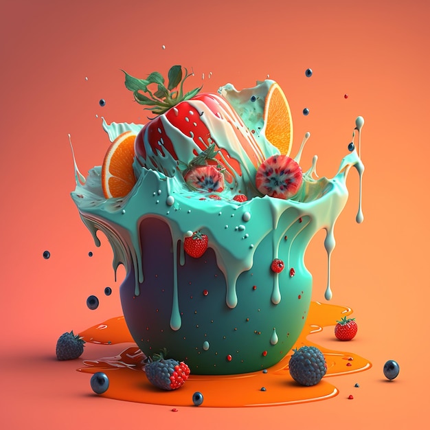 tasty dripping food concept