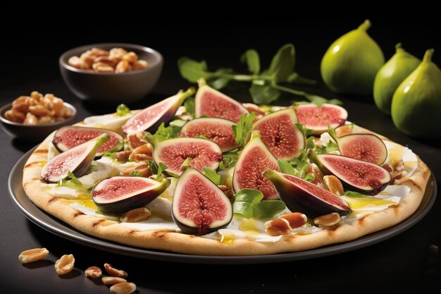 Tasty figs with ham