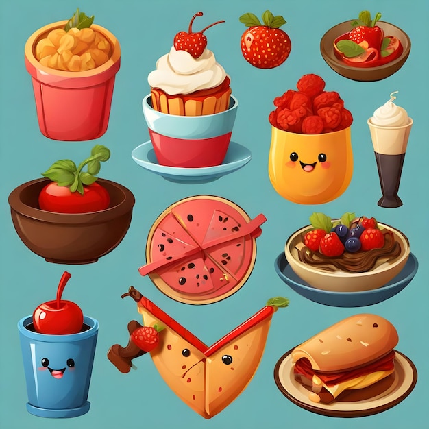 Photo tasty food elements clipart elevate