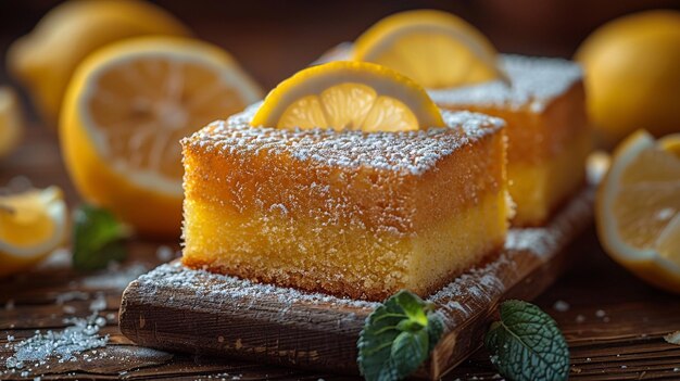 Tasty fresh lemon cube pound cake