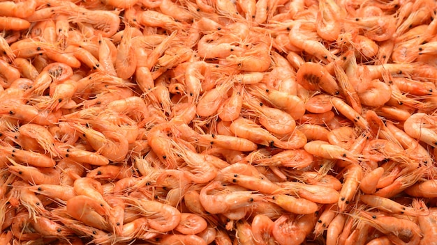 Photo tasty fresh shrimps as background.