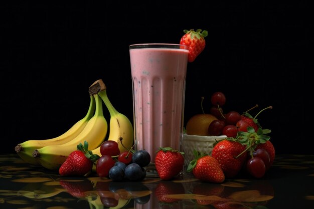 Tasty fresh smoothie illustration ai generativexa