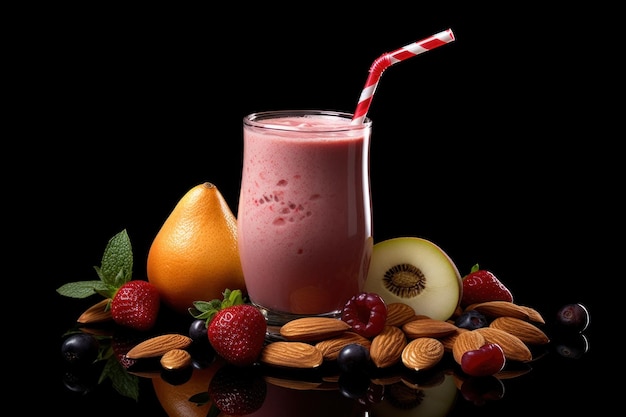 Tasty fresh smoothie Illustration AI GenerativexA