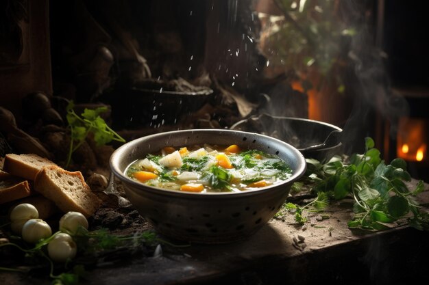 Tasty homemade vegetables soup