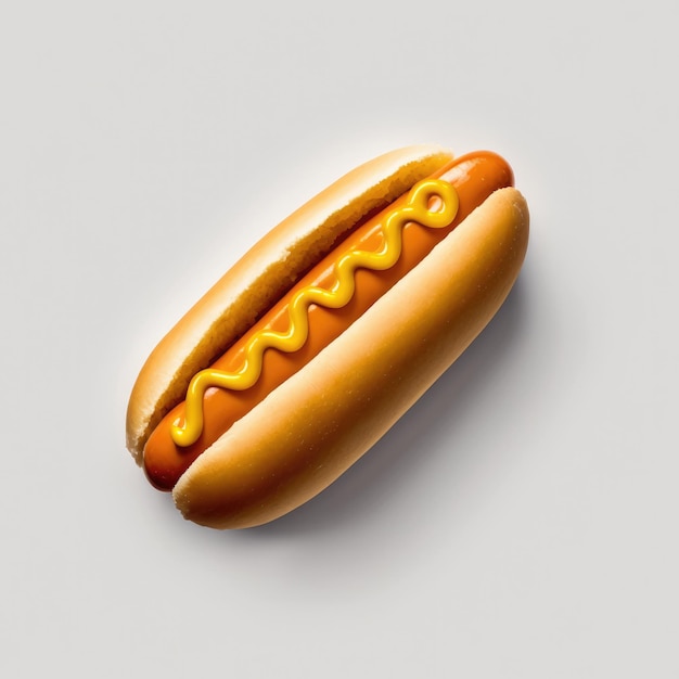 Tasty Hot Dog Isolated Illustration Generative AI