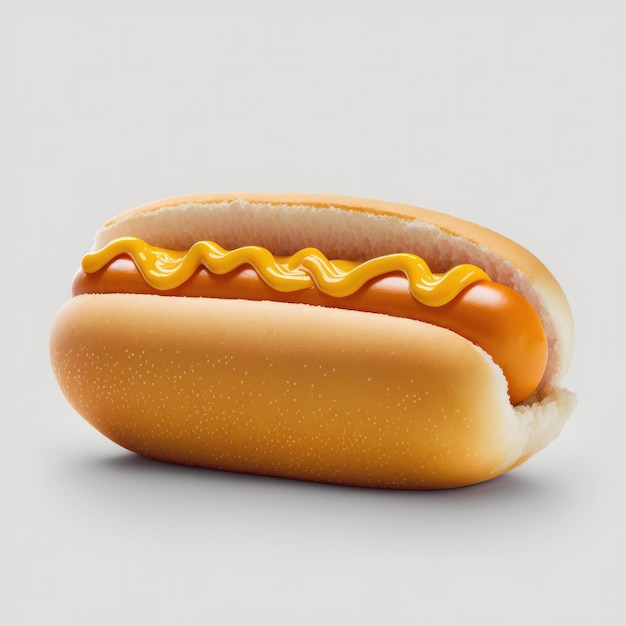Tasty Hot Dog Isolated Illustration Generative AI