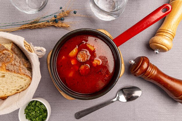 Tasty Hungarian goulash soup