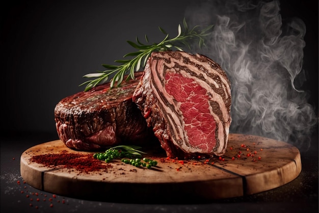 Tasty and Juicy Beef Steak Perfect for Grilling BBQ or Restaurant Meal Stock Image