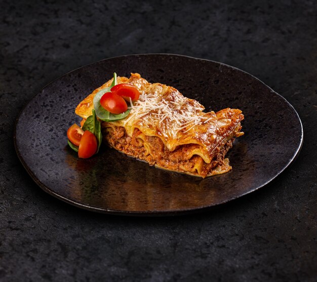 Photo tasty lasagne with meat