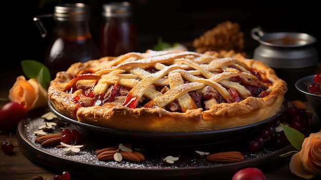 tasty luxurious apple pie