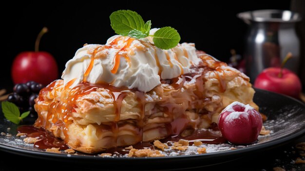 tasty luxurious apple pie