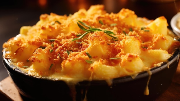 Photo tasty macaroni and cheese