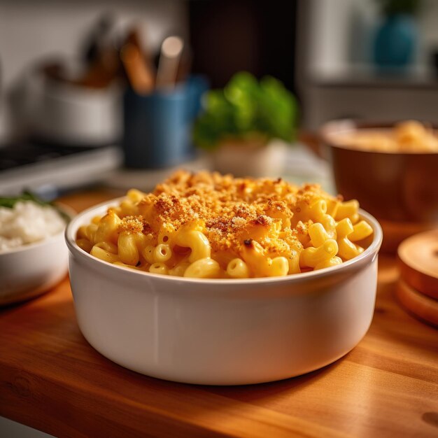 Photo tasty macaroni and cheese