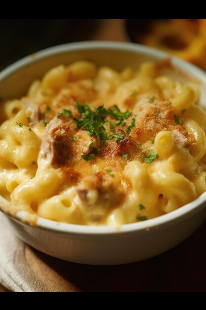 Photo tasty macaroni and cheese