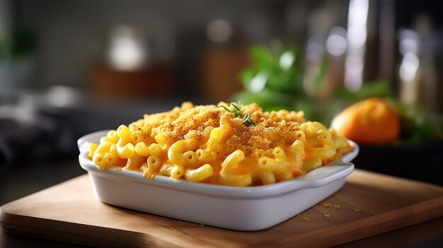 Photo tasty macaroni and cheese