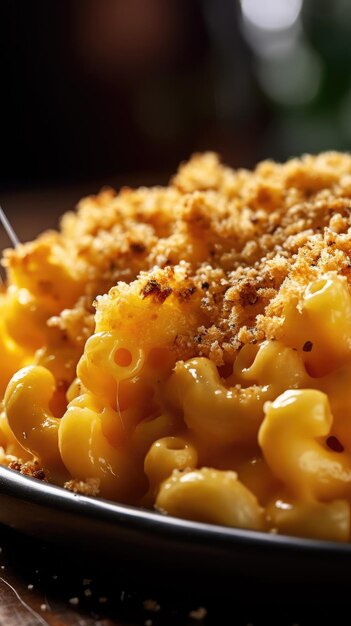 Photo tasty macaroni and cheese