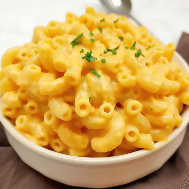 Photo tasty macaroni and cheese