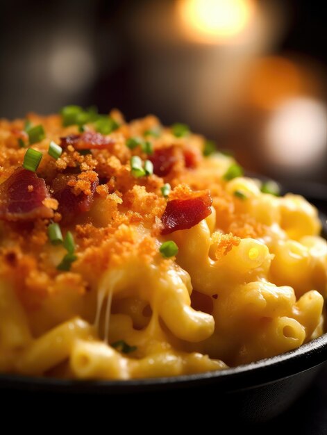 Photo tasty macaroni and cheese