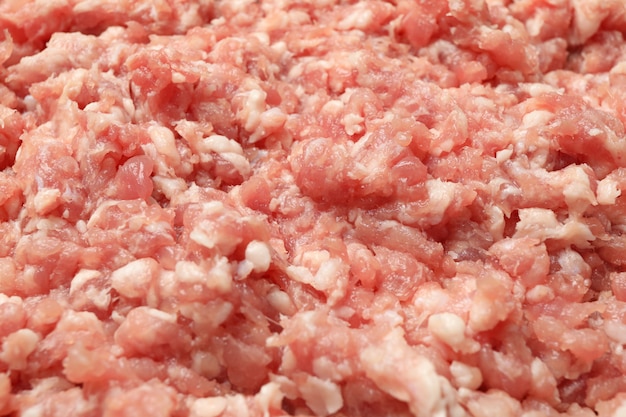 Tasty minced meat texture, close up