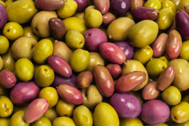 Tasty mix olives.