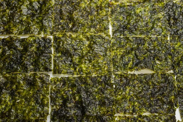 Tasty nori seaweed isolated on a white background