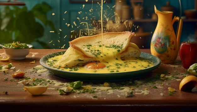 Tasty omlette advertisement photoshoot Commercial photography