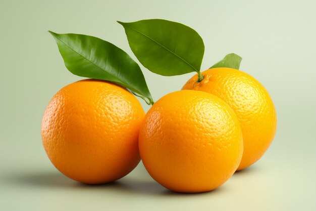 Tasty oranges isolated on a white background generative ai