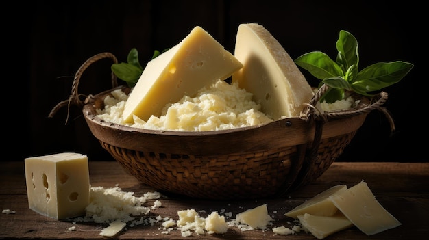 Foto delizioso formaggio parmigiano