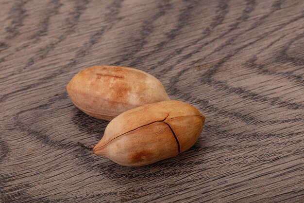 Tasty pecan nut heap isolated