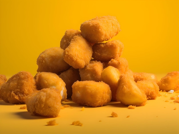 Tasty pieces of chicken nuggets