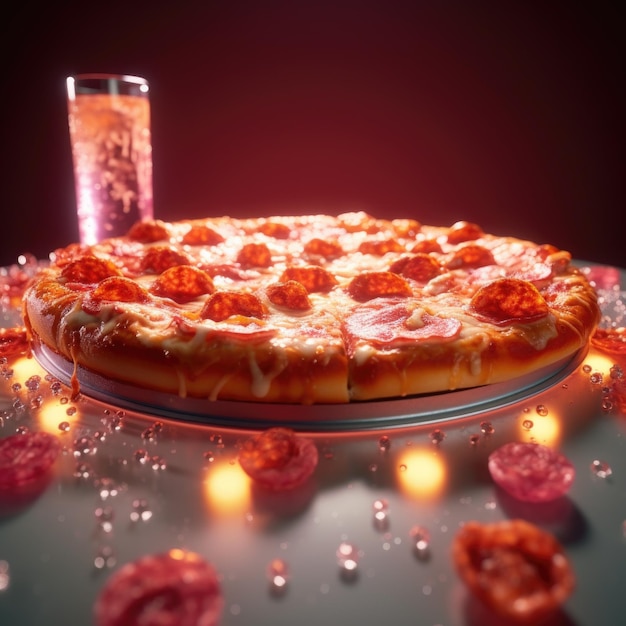 Tasty pizza ai photo